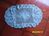 tapete oval azul