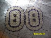 jogo de tapete c/detalhes roxo